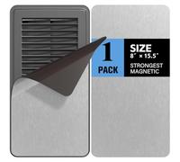 1 Pack Magnetic Vent Covers for Home 8.5" x 15" Magnetic Floor Register Vent Covers Strong Magnetic Air Vent Covers for Floor, Wall, and Ceiling Vents, NOT Suitable for Plastic Vents Grey