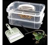 1 Pack Mealworms Breeding Kit Mealworms Keeper with Tweezers to Breed Mealworms Super Worms Crickets Dubia (Side Ventilation Style)