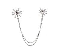 1 Pack Men'S Brooch Lapel Pin Hanging Chains Collar Brooches Simple Brooch Suit Shirt Collar Corner Button Accessories Women Brooch