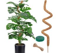 1 Pack Moss Pole for Plants Monstera - 47 Inch Moss Poles for Climbing Plants Monstera, Bendable Plant Stakes for Indoor, Handmade Coco Coir Monstera Plant Support for Plants Grow Upward