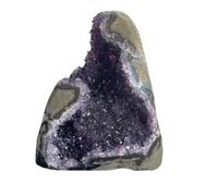 1 Pack Natural Amethyst Cluster Quartz Raw Crystal Stone Mineral Home Decor Purple Cornucopia Feng Shui Stone(300-400g)
