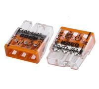 1 Pack of 10 - Wago 2273 COMPACT PUSH WIRE Series Junction Box Connector, 3-Way,