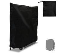 1 Pack Outdoor Zero Gravity Folding Chair Cover - 210D Oxford Cloth Waterproof, Dustproof, UV Weather Resistant with Fixed Rope & Storage Bag (32.3"W x 36.7"H, Black)