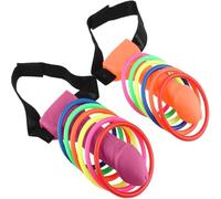 1 Pack Party Favor Toss Ring Hoopla Hen Night Out Game Novelty Toy Supplies Game and 1 Pack Multicolor Confetti Set Y26