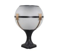 1-Pack Patio Porch Pole Light American Style Glass Country Outdoor Pillar Cap Light,Garden Waterproof Lamp E27 Base - Lawn Fence Lighting Floor Lamp for Patio,Driveway,Porch - 1 Pa