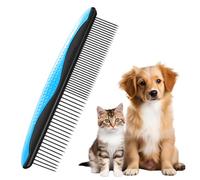 1 Pack Pet Comb,Dog Comb,Dogs Grooming Comb,Stainless Steel Dog Comb,Rounded Teeth Dog Comb,Dog Comb for Matted Hair,Ideal for Large Medium Small Dogs Cats Fur Detangling Comb,19 x 3 cm,Blue