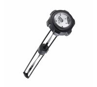1 Pack Petrol Tank Cap with Gauge, 185mm Leak Proof Fuel Level Meter for Generator Mower Motorbike Universal Fit, Black