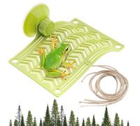 1 Pack Plastic Frog Hammock with Suction Cup Tree Frog Suction Platform Reptile Terrarium Decoration for Toad African Dwarf Frog Tree Frog