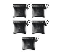 1 Pack Portable Carrying Storage Case, Earphone Storage Case Bag for IEM,in Ears,Earbuds,Travel Bag Leather Jewelry Pouch,Kbear BP01 Plus Suitable for KZ ZS10 Pro/ZS10 PRO X/AS24/Castor (Black, 5PACK)