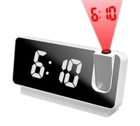 1 Pack Projection Alarm Clock. With 180 Degree Led Digital Snooze. Double Gong. Charging Temperature. Usb Port