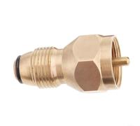 1 Pack Propane Refill Adapter for Coleman 1 lb Cylinder, Solid Brass LP Gas Tank Coupler with Safety Overflow Restriction for Quick Refilling in Camping and Outdoor Cooking
