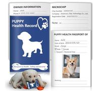 1 Pack Puppy Shot Record Booklets 12 Sheets Per Pack Dog Vaccination Record Book Dog Health Records 5*3.5inch Dog Information Record Notebook dog medical and vaccine book for Pet Lovers Doggy Medical
