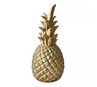 1 Pack Resin Pineapple Figurine Black Nordic Style Artificial Fruit Ornament for Living Room Coffee Table Dining Area Wedding Reception Baby Shower Home Decor(gold)
