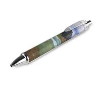 1 Pack Retractable Black Ballpoint Pens for Smooth Writing 0.5mm Fine Point Fineliner Refillable Quick Dry Gel Ink Kauai Hawaii Seashore Rollerball Pens Comfort Grip for Journaling Note Taking