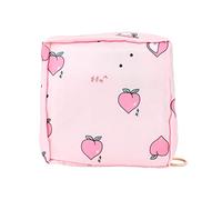 1 Pack Sanitary Napkin Storage Bag, Menstrual Cup Pouch, Portable Pads Feminine Menstruation First Period Bags for Teen Girls, Women, Ladies (Peach Heart)