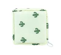 1 Pack Sanitary Napkin Storage Bag, Menstrual Cup Pouch, Portable Pads Feminine Menstruation First Period Bags for Teen Girls, Women, Ladies (Cactus)