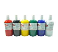 1 Pack - Scola FAB150/6A Fabric Paint, Standard Colours (6 x 150ml Bottles)