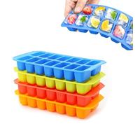 1 Pack Silicone Ice Cube Tray, Flexible Reusable Ice Cube Moulds with Easy Release Design, BPA Free Freezer Ice Tray for Water, Juice, Cocktails, Whisky, Baby Food & Frozen Treats
