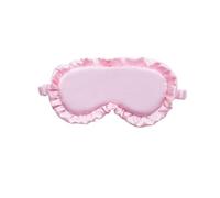 1 Pack Silk Ruffle Sleeping Eye Mask Soft Sleeping Eye Mask Multi-Color Night Dream Blackout Eye Mask Help You Sleep Better(Pink)