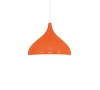 1-Pack Single Head Chandelier Macaron Color Lamp Shade American Style Creative Pendant Lamp Industrial Adjustable Cord Ceiling Light Fixtures for Restaurant Bar Coffee Dining Room Orange 32C