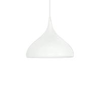 1-Pack Single Head Chandelier Macaron Color Lamp Shade American Style Creative Pendant Lamp Industrial Adjustable Cord Ceiling Light Fixtures for Restaurant Bar Coffee Dining Room White 32CM