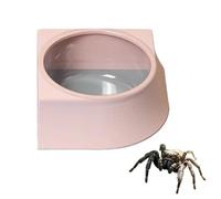 1 Pack Spider Micro Water Bowl Mini Reptile Water Dish for Tarantula Millipede Spiders Tiny Reptiles Jumping Spider Enclosure Accessories (Small: 2.48" D) Pink