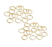 1 Pack Split Rings, 10mm Gold Jump Rings Metal Key Ring Hoops for Jewelry Making Crafts, DIY Arts, About 200 Pcs