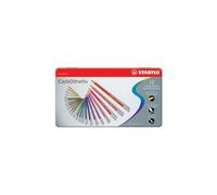 1 Pack - STABILO Tinned Art Products Carbothello Chalk Pastel Coloured Pencils 12 shades