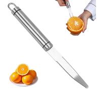 1 Pack Stainless Steel Grapefruit Peelers Household Fruit Grapefruit Citrus Peeler Rust Proof Curved Serrated Peeler Grapefruit Knife for Apple, Citrus Fruit,Mango