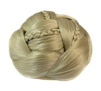 1 Pack Synthetic Hair Bun Ponytail Extensions Donut Elaborate Braided Braid Wig Claw Clip On Hair Bun Piece