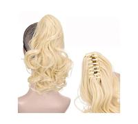 1 Pack Synthetic Wavy Ponytail Extension Wig Claw Clip Heat Resistant Fiber Ladies Hair Bun Hair Bun Piece