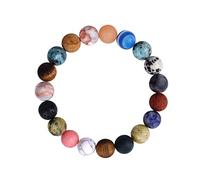 1 Pack System Bracelet 7 Chakras Natural Stone Bracelets For Women Men Stress Yoga Beads Elastic Bracelet Bangle Preppy Earrings Pack (A, One Size)