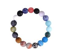 1 Pack System Bracelet 7 Chakras Natural Stone Bracelets For Women Men Stress Yoga Beads Elastic Bracelet Bangle Preppy Earrings Pack (F, One Size)