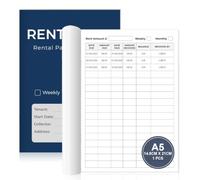 1 Pack Tenants Rent Book Assured Tenancy & Assured Shorthold Tenanacy A5 20 Pages Rental Payment Record Book for Landlord and Property Manager Blue Weekly or Monthly Rent Payment Book