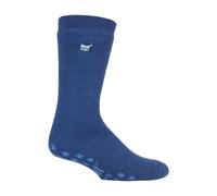 IOMI Heat Holders - Mens Ladies Thick 3.1 TOG Warm Non Slip Grip Thermal Slipper Socks for Raynauds (6-11 uk, Deep Blue (Raynauds))