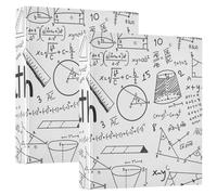 1 Pack, Three Ring Binder Clipboard Round Ring Binder Holds 1.5 in File Folder for Supplies Heavy Duty Ring Binders Mathematical Math Formula Equation Graffiti Handwriting Icon