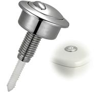 1 Pack Toilet Flush Button Compatible with Twyford Siamp Optima 49 Round Dual Flush Toilet Push Button Flush Replacement Silver Easy Install