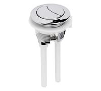 1 Pack Toilet Flush Button Replacement, Toilet Buttons with Four Rods Dual, Ideal Replacement Round Flush Button Kit & More for Bathroom, Standard Dual Mechanism UK One-Piece Toilets