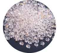 1 Pack Transparent Glass Seed Beads, 4mm Gradient Teardrop Seed Beads for Bracelets, Crafting, Keychain, About 120Pcs, White