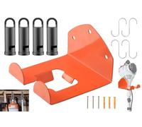 1 Pack Trimmer Rack Suit + 4 Pack Heavy Duty Garage Storage Hooks, Garage Storage | Organizer Trimmer Rack Garden Power Tool Hanger for Sti-hl Kombi Weedeater, Grass Trimmer, Garage | Hedge Trimmer