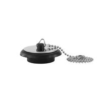 1 Pack Universal Rubber Drain Stopper with Stainless Steel Chain, Bath Plug and Sink Stopper Replacement for Bathroom Vanity, Kitchen Basin, Wash Basin and Tub.