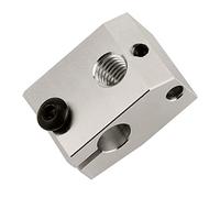 1-Pack Upgrade Mini Plated Copper Heater Block Compatible with Prusa Mini Mini+ 3D Printer Titan Aero Extruder V6 PT100 Sensor Cartridge hotend (Plated Copper)