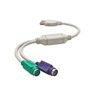 1 Pack USB to Dual PS2 Keyboard Mouse Converter Adapter Cable for Laptop PC Computer