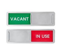1 Pack Vacant/In Use Sign, Slider Door Indicator, Privacy/Do Not Disturb Sign for Office/Bathroom/Home Office/Conference Room, 7 x 2 Inch