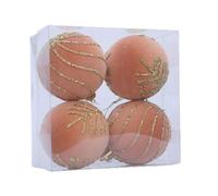 1 Pack Velvety Christmas Tree Ball Assorted Color Flocking Materials Pendant Easy Hanging Holiday Decorations Velvety Flocking Christmas Decorations