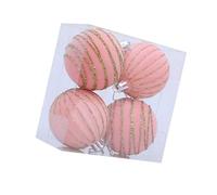 1 Pack Velvety Christmas Tree Ball Assorted Color Flocking Materials Pendant Easy Hanging Holiday Decorations Christmas Ornament