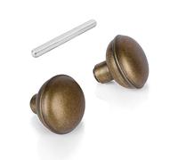 1 Pack Vintage Antique Brass Door Knob Set with Spindle, Vintage Old Style Door Knobs Replacement Set for Mortise Lock Interior Doors