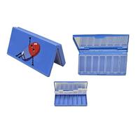 1-Pack Weekly Mirrored Pill Organizer Box 7 Day with One-Side Large Mirror,Easy Filling Portable Compact Lightweight Pill Case for Medication/Vitamins/Fish Oils/Supplements