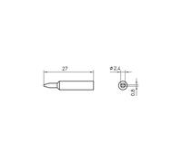 1 Pack - Weller T0054485799 XNT B Solder Tip Chisel 2.4 x 0.8mm