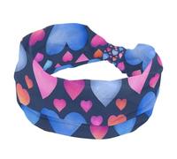 1 Pack Wide Headbands For Women Elastic Headband Art Love-1714 Head Bands Women's Hair Band Turban Workout Soft Sweat Hairband Accessories